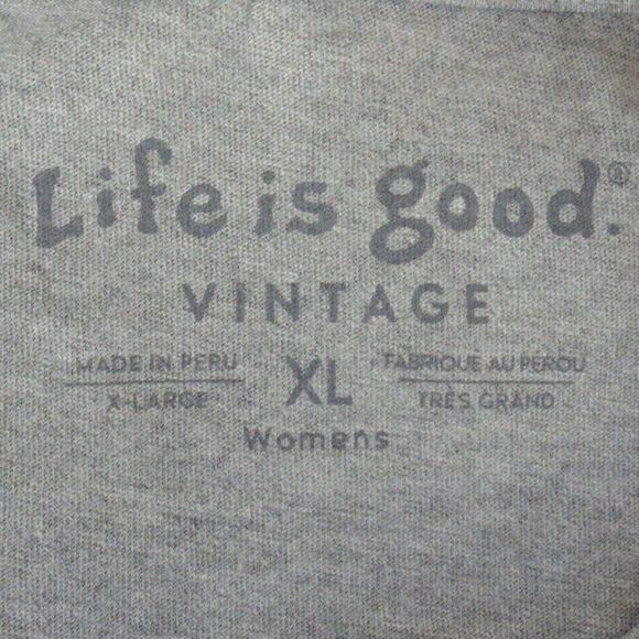 new LIFE IS GOOD Tee, XL, Foodies Work Together, Gray, Short sleeves - Picture 7 of 8